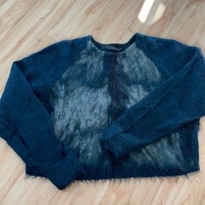 9/10 Alexander Wang multi colour mohair knit top
